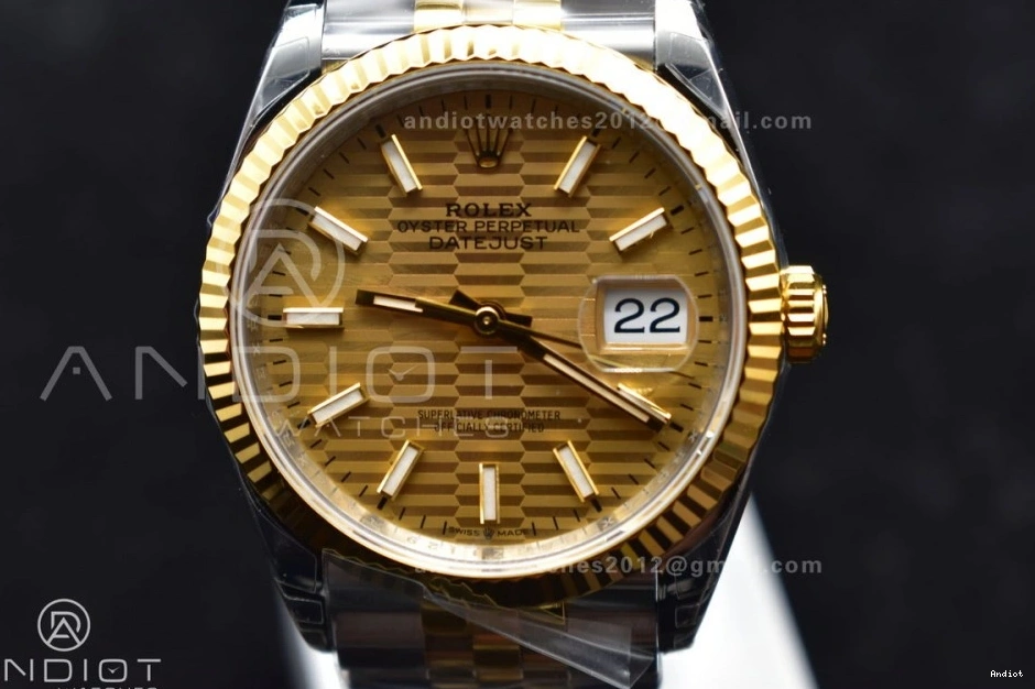 126231 904L Dial Bracelet DateJust on Steel Textured Gold 36 VSF 1:1 Edition Best SS VS3235 YG Jubilee 1201